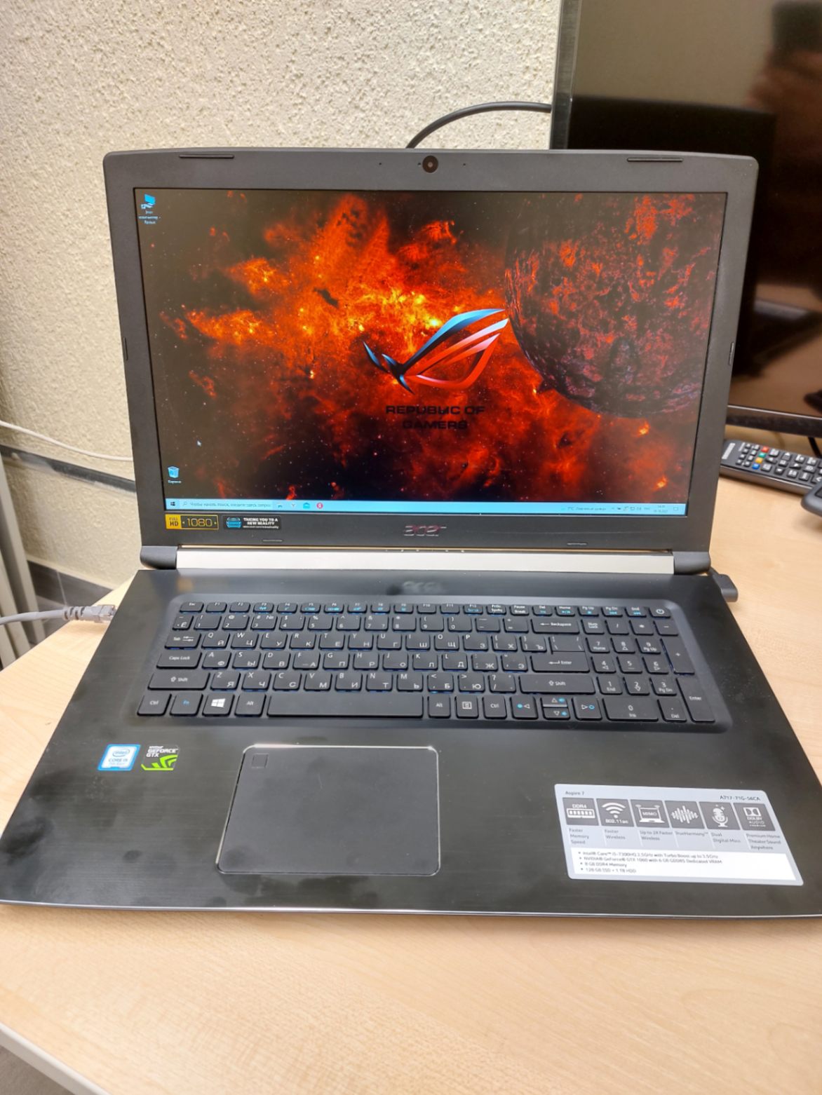 Ноутбук Acer Aspire 7 core i5 GTX 1060 6 гб